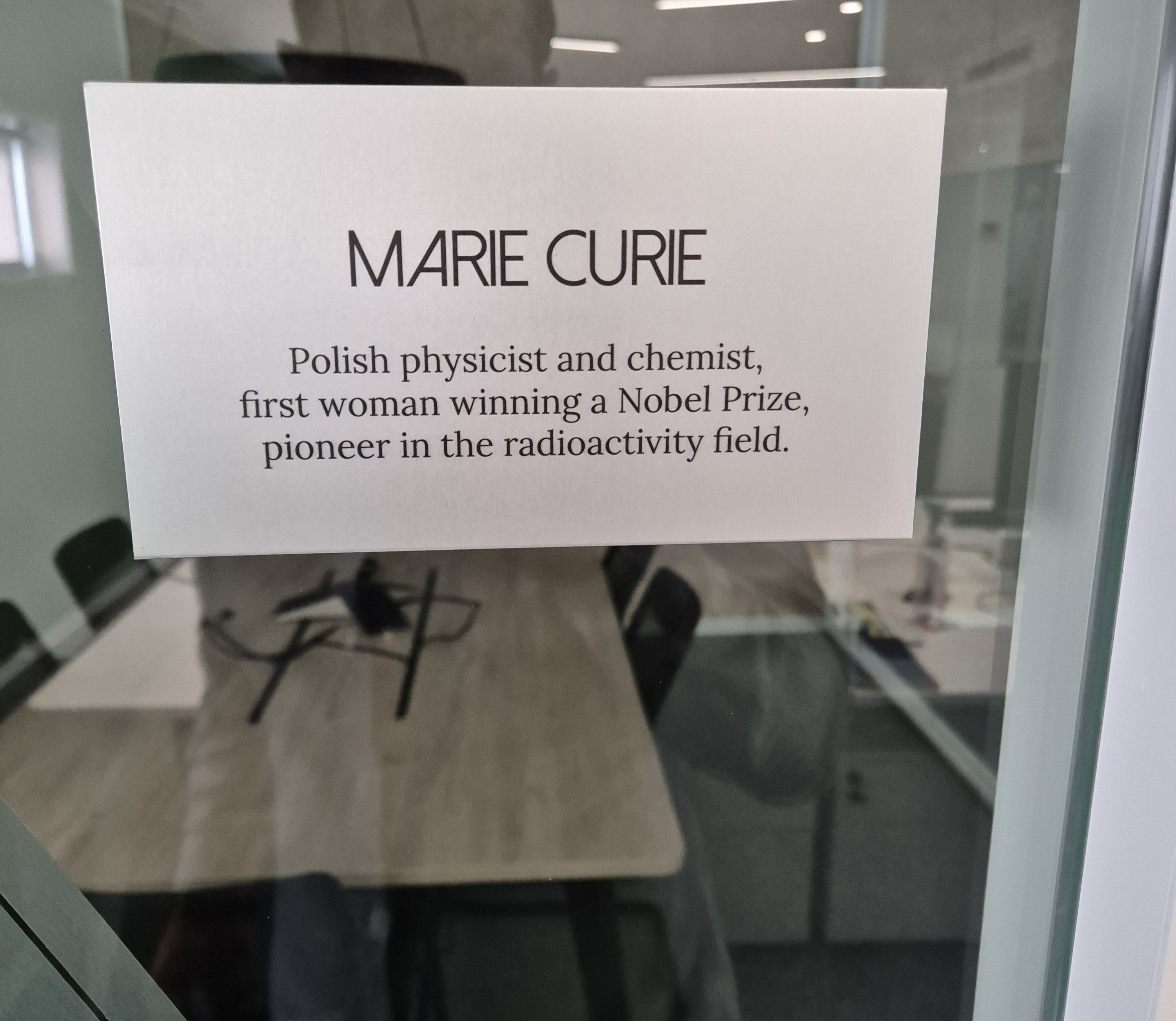 Marie Curie room, MaxLinear Valencia, Spain