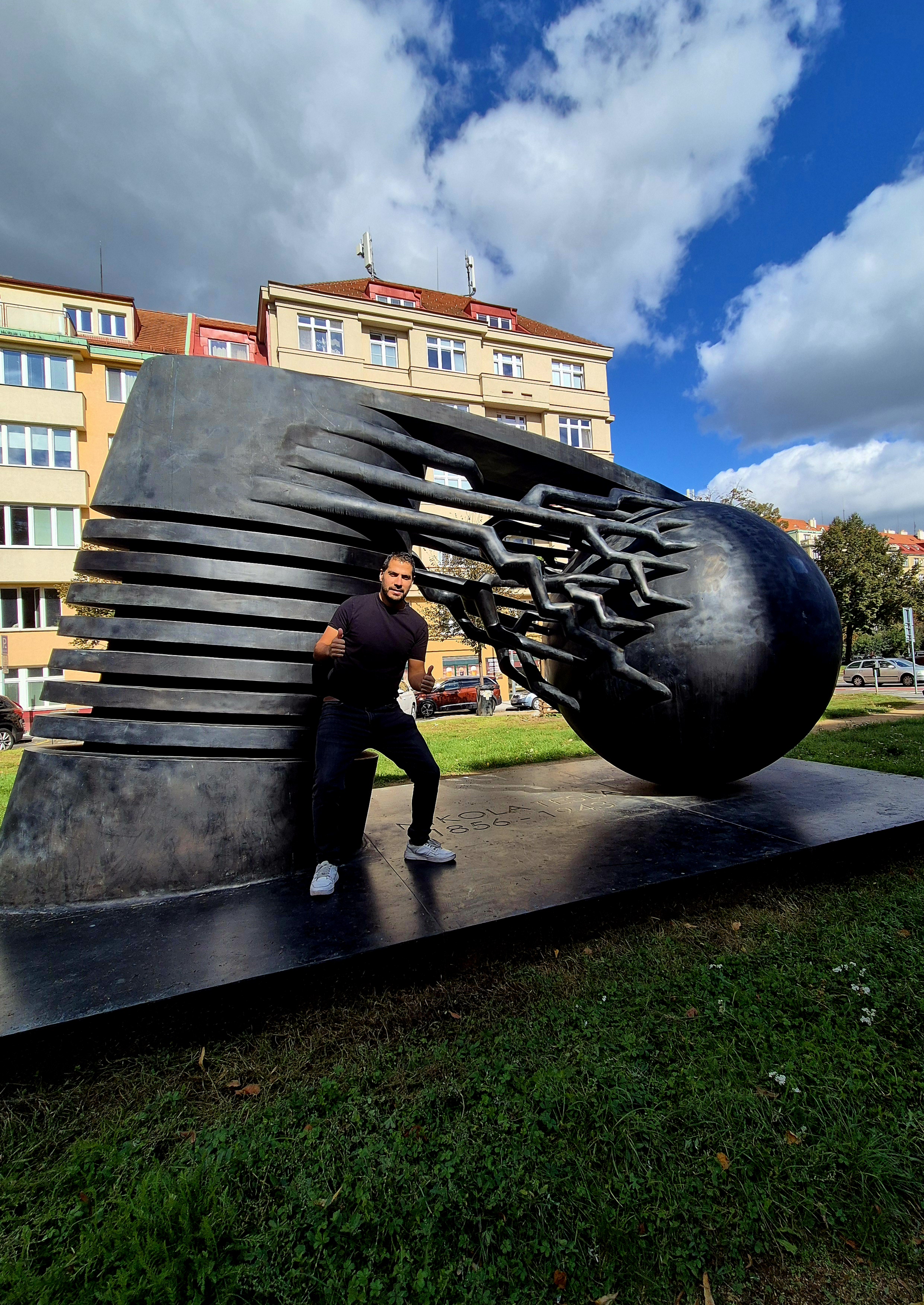 Nikola Tesla Monument - Prague, Czech Republic